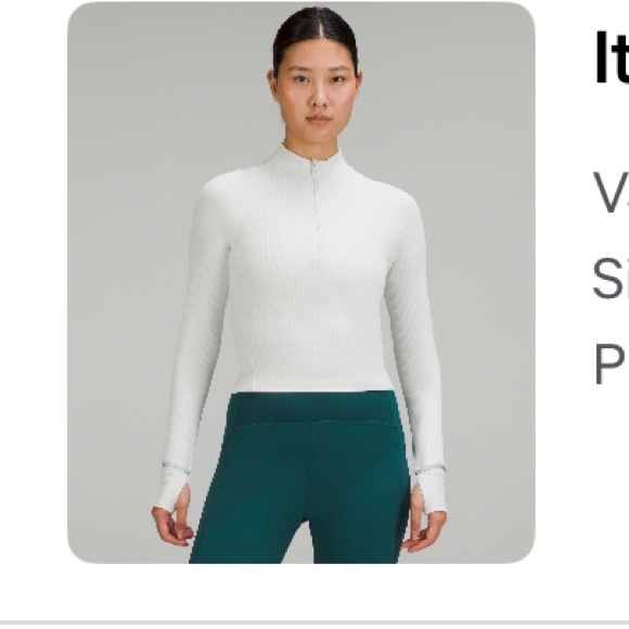 It's Rulu Ribbed Cropped Half Zip - Picture 8 of 8